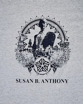 Rochester's Rebel Queen: Susan B. Anthony Handprinted T-Shirt - image2